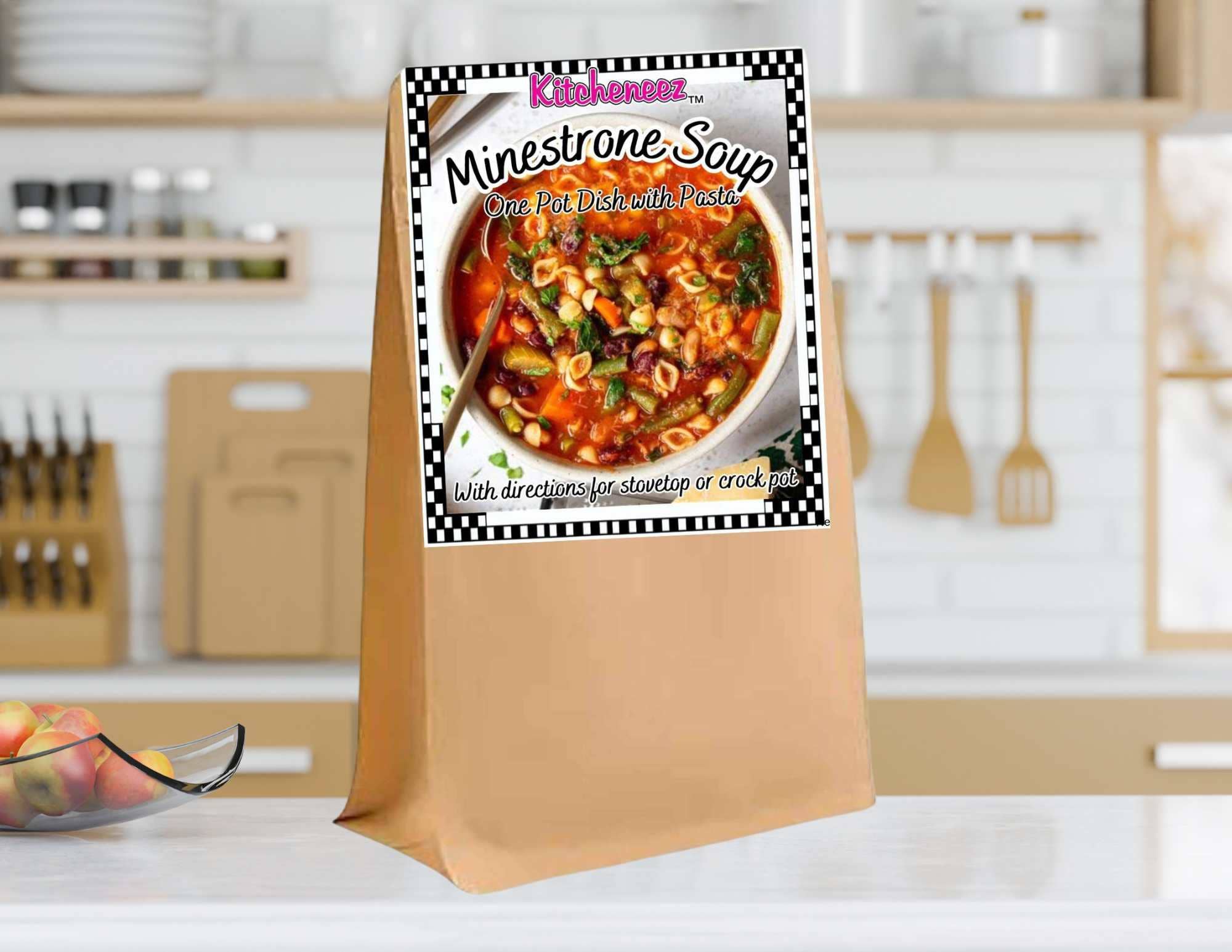 Minestrone Soup One Pot Dish Kit with Seasoning and Pasta