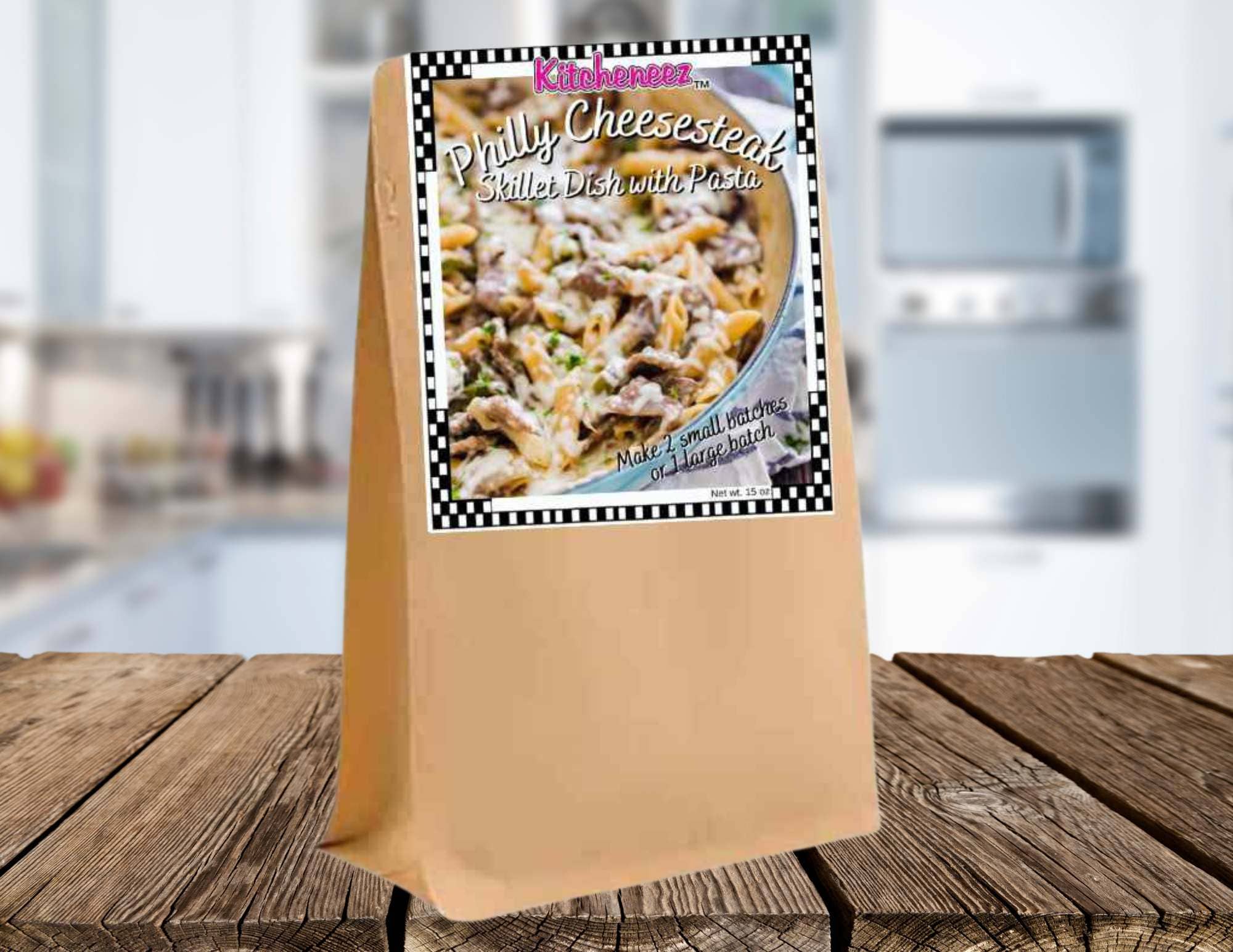 Philly Cheesesteak Skillet Meal Kit with Seasoning and Pasta