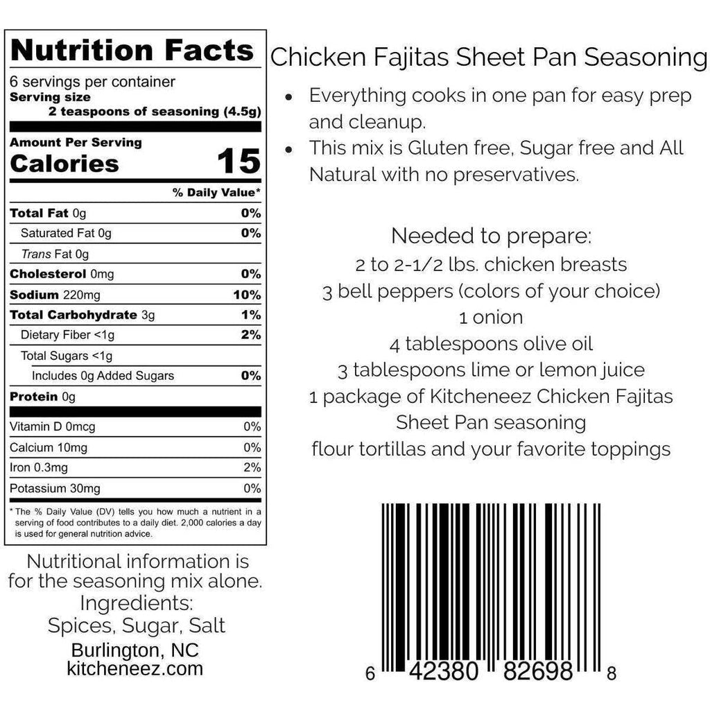 Chicken Fajita Sheet Pan Spice Seasoning mix
