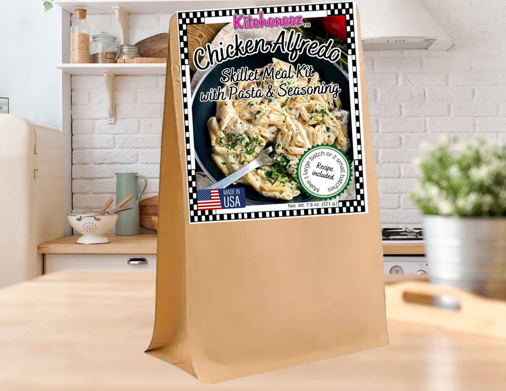 Chicken Alfredo Skillet Meal Kit with Seasoning and Pasta