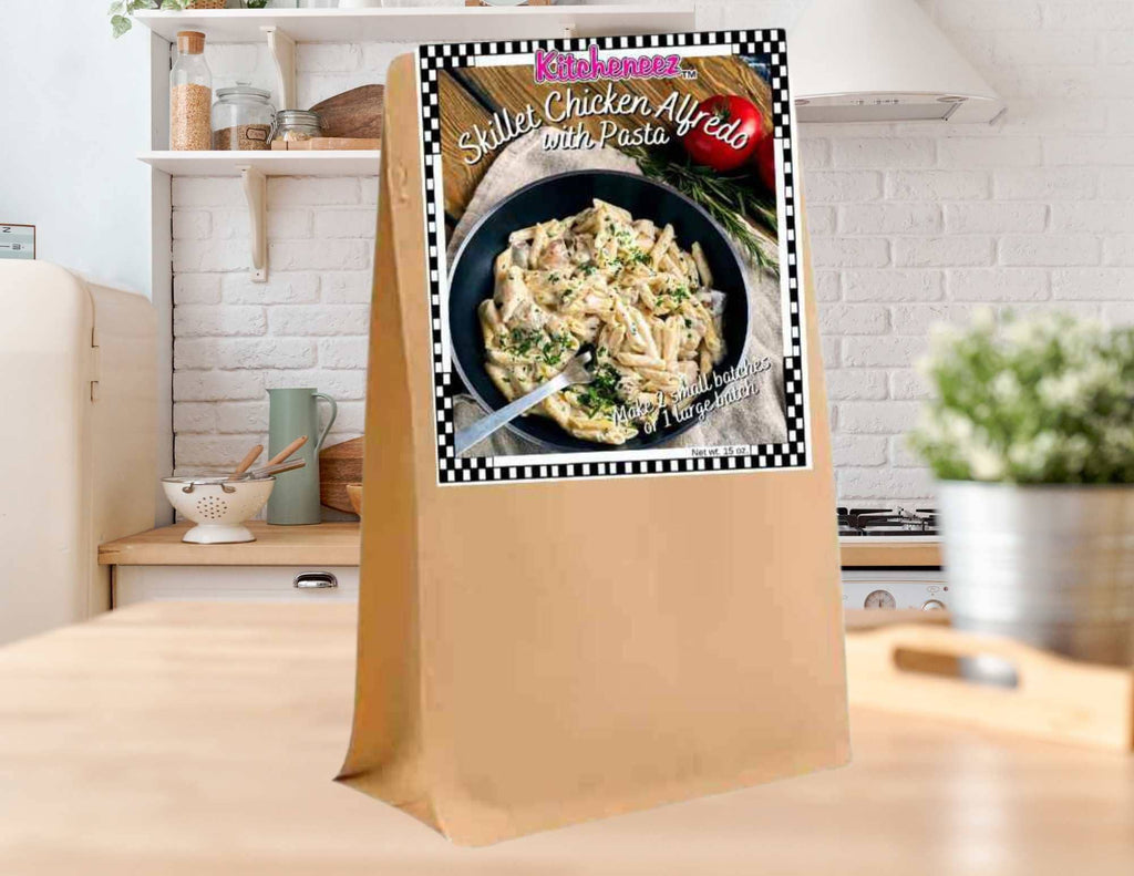 Chicken Alfredo Skillet Meal Kit with Seasoning and Pasta