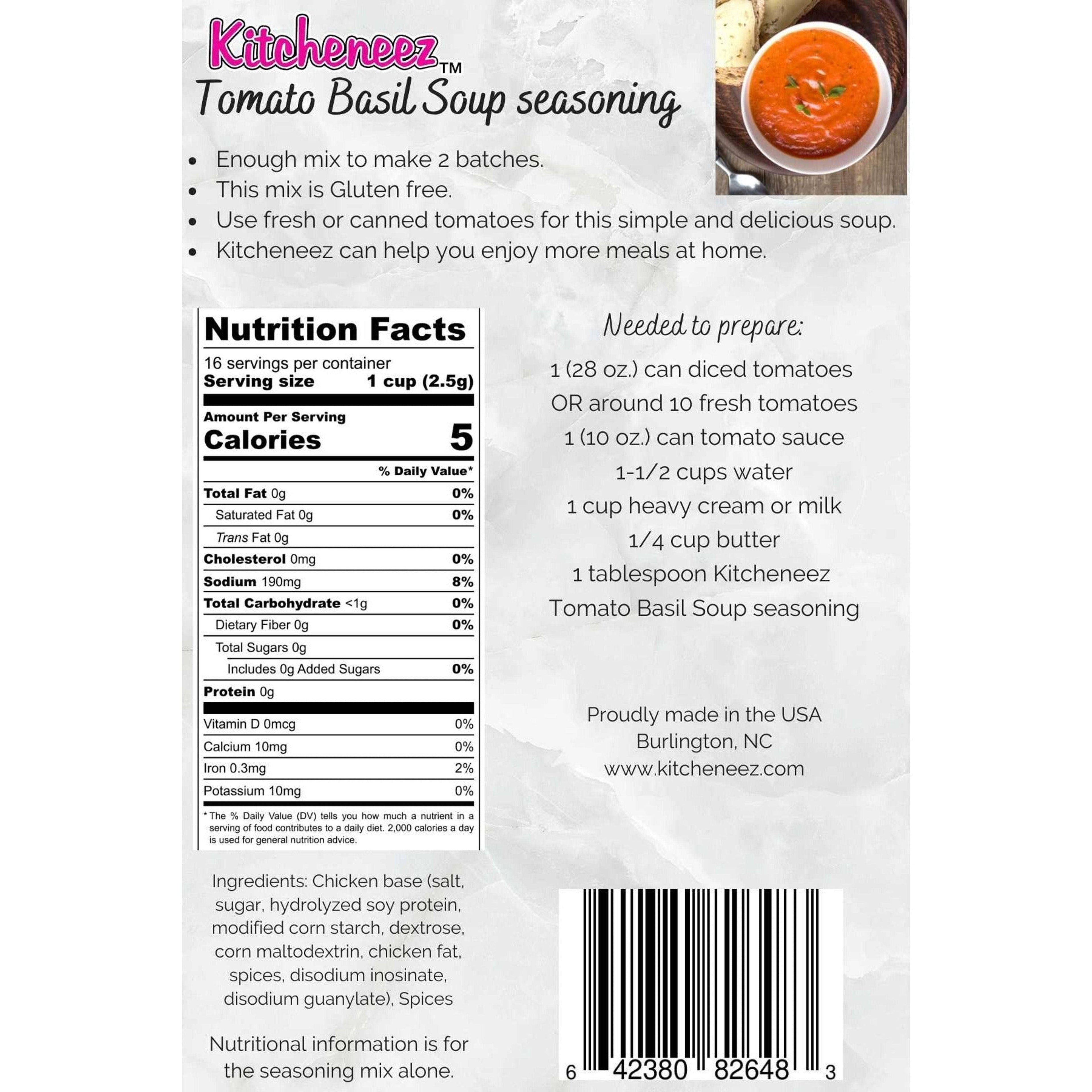 Tomato Basil Soup Spice Seasoning mix