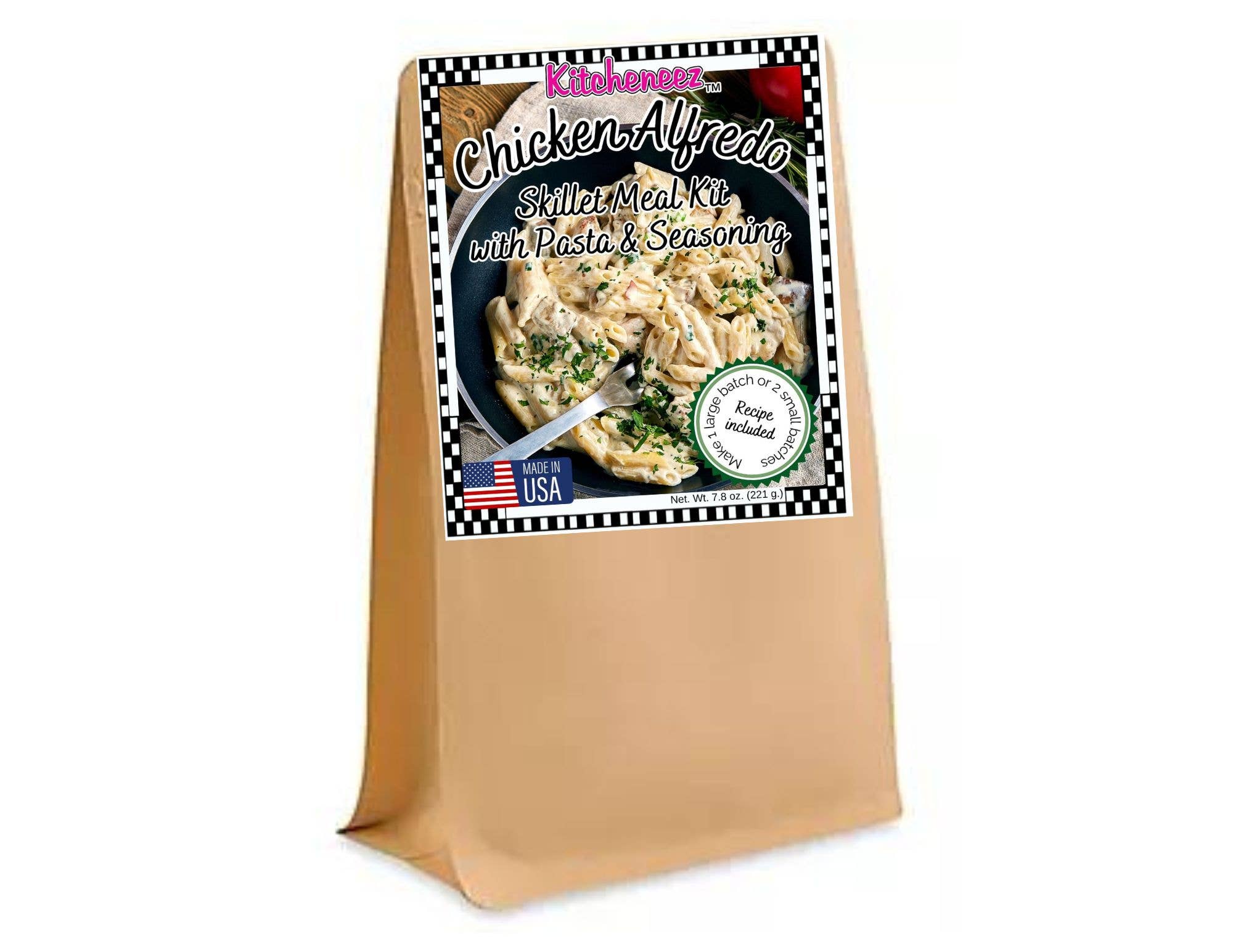 Chicken Alfredo Skillet Meal Kit with Seasoning and Pasta