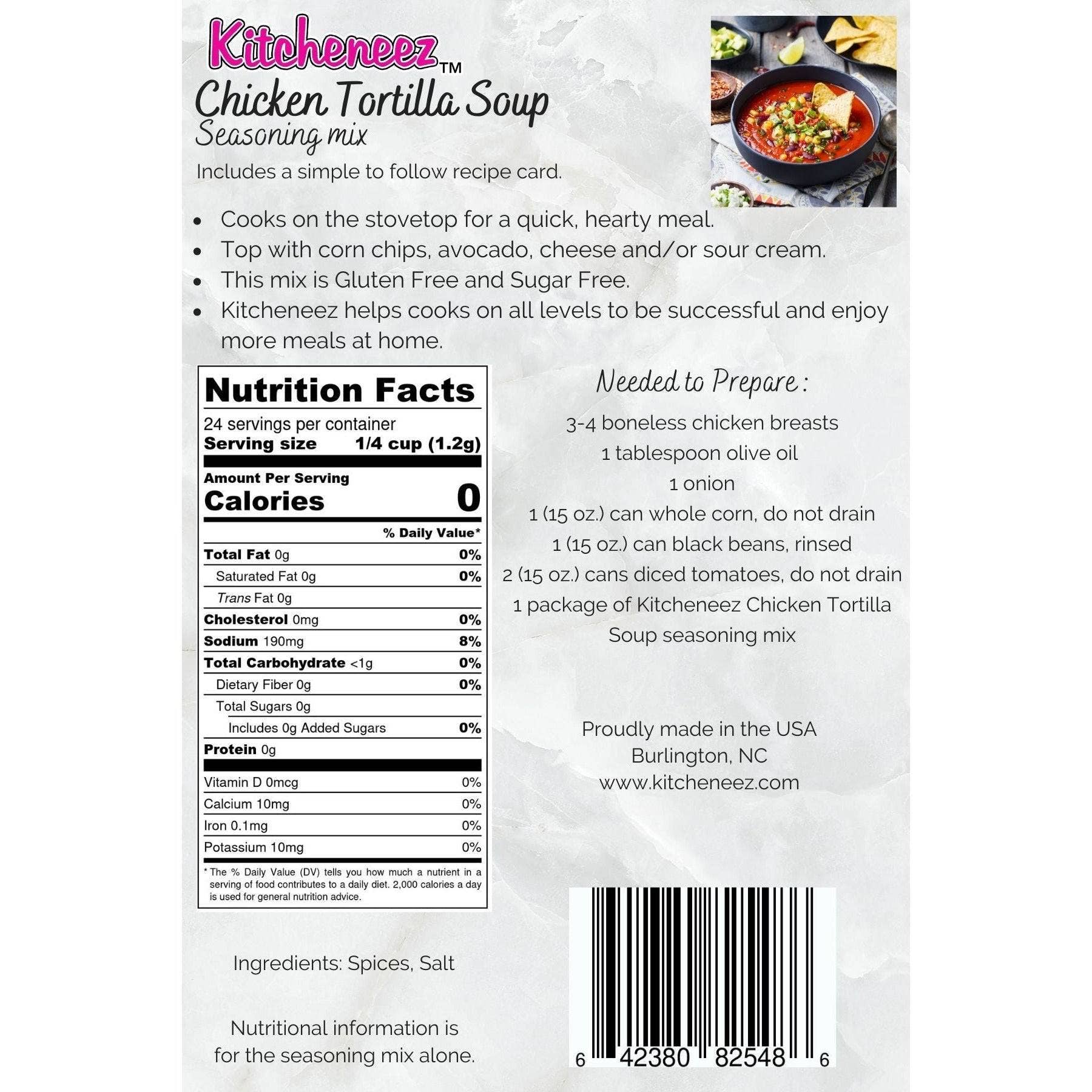 Chicken Tortilla Soup Spice Seasoning mix