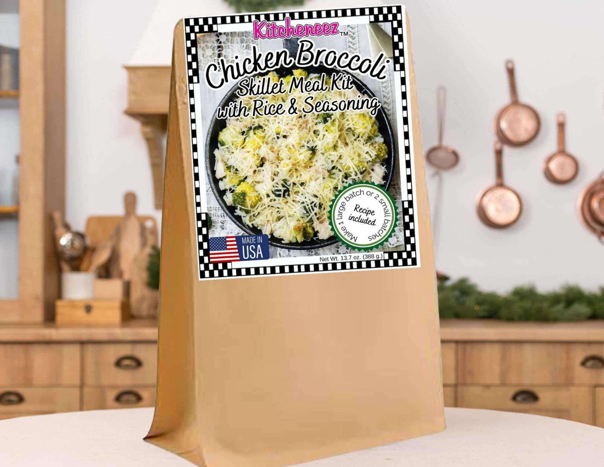 Chicken Broccoli Skillet Meal Kit with Seasoning and Rice