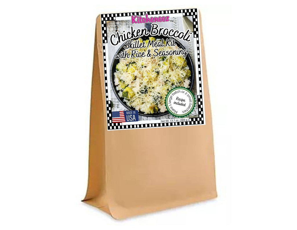 Chicken Broccoli Skillet Meal Kit with Seasoning and Rice