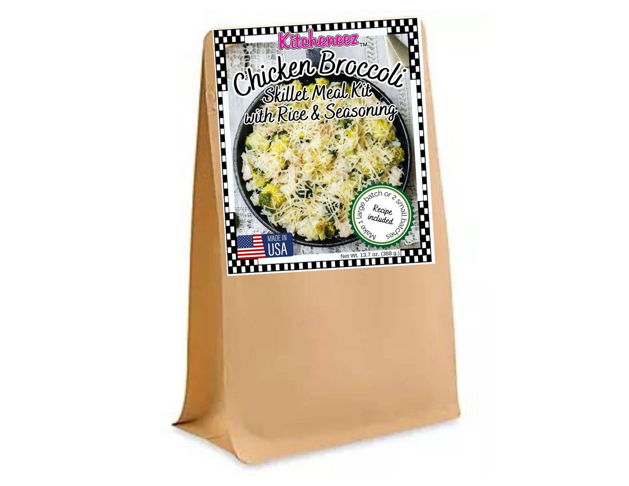 Chicken Broccoli Skillet Meal Kit with Seasoning and Rice