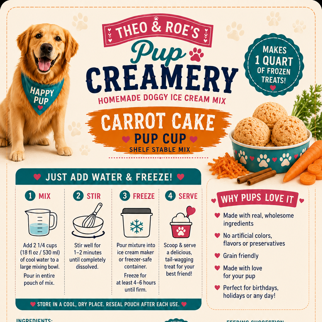 Carrot Cake Pup Cups – Homemade Doggy Ice Cream Mix