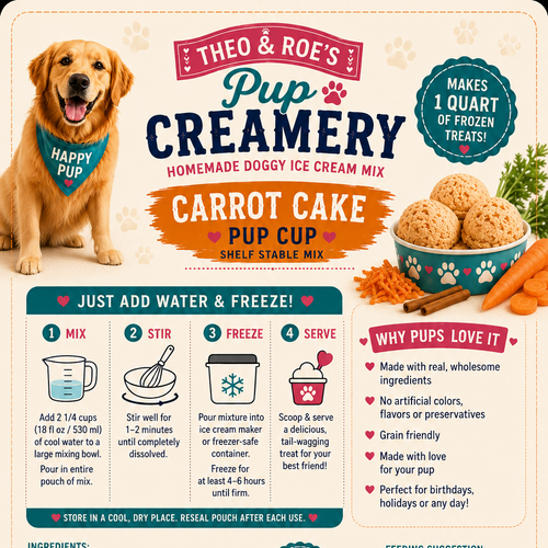 Carrot Cake Pup Cups – Homemade Doggy Ice Cream Mix