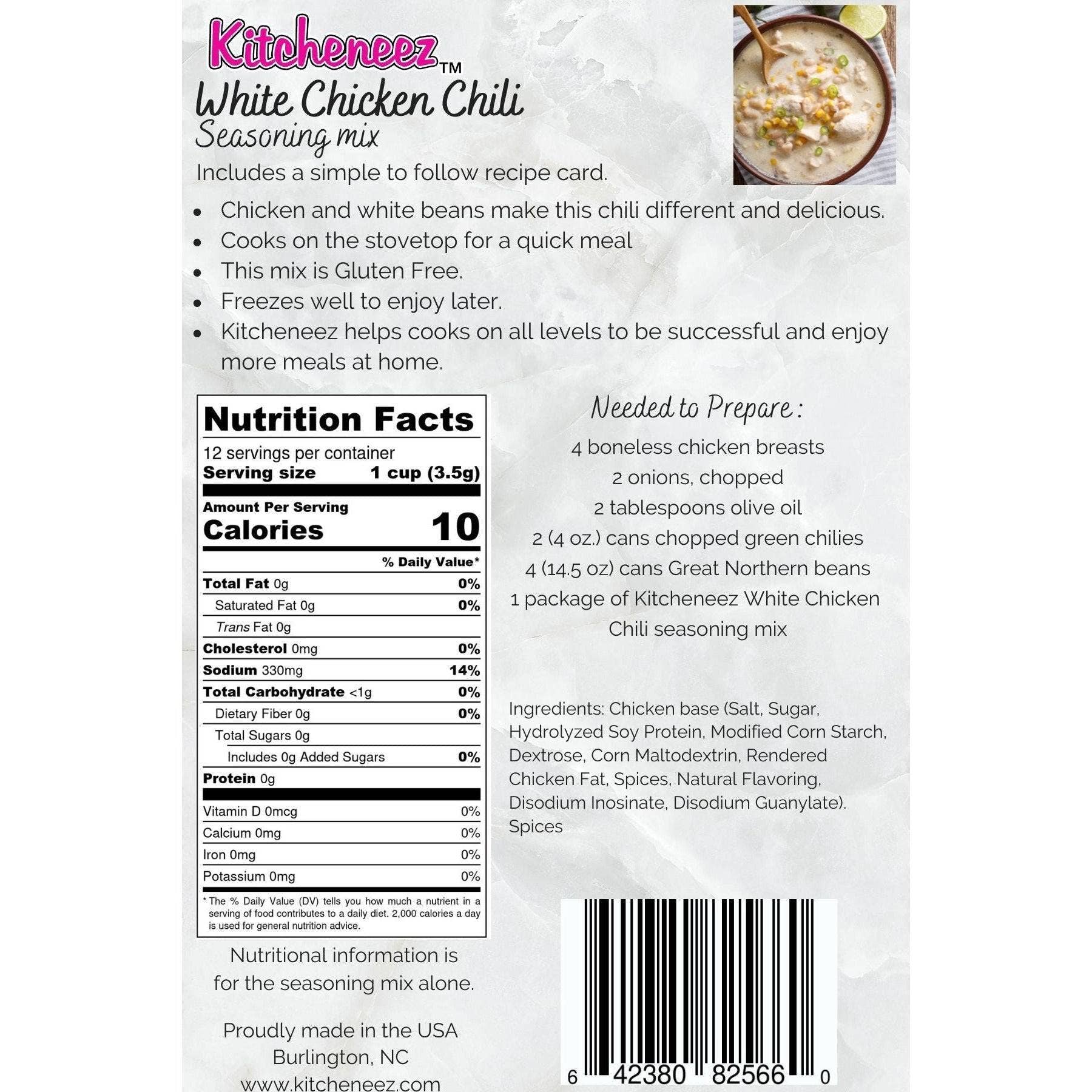 White Chicken Chili Spice Seasoning mix
