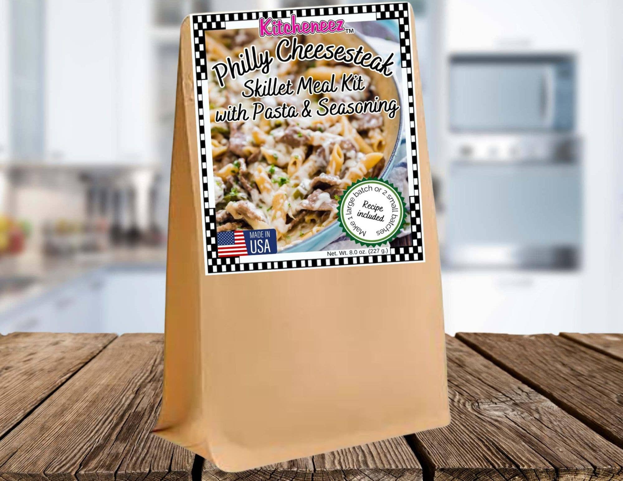 Philly Cheesesteak Skillet Meal Kit with Seasoning and Pasta