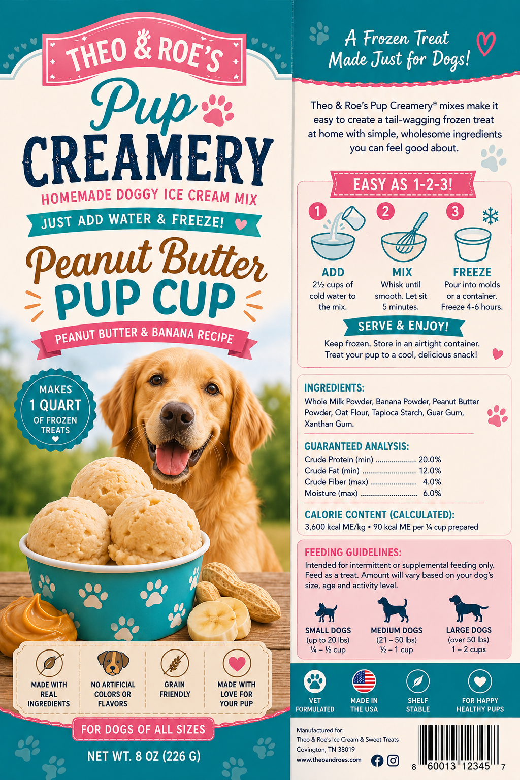 Peanut Butter Banana Pup Cups